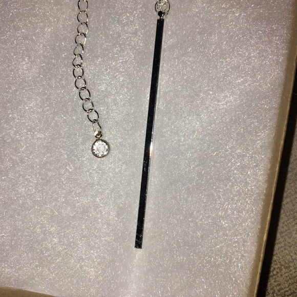 Delicate layer Silver Necklace Swarovski Crystal - Picture 2 of 4